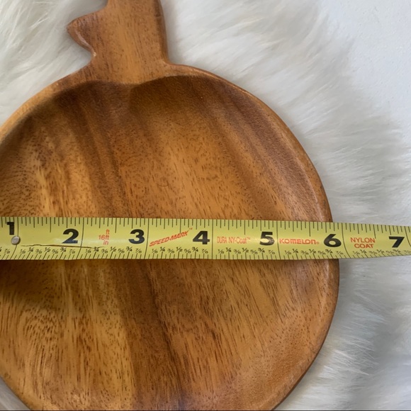 Apple Monkey Pod Wood Mid Century Modern Bowls - Picture 7 of 8